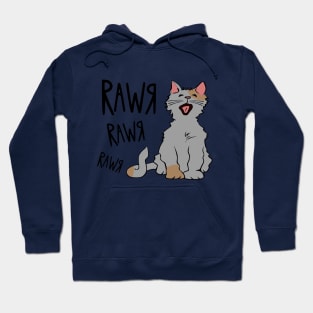 Cute kitty roaring Hoodie